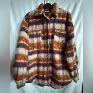 NWOT Bibi Furry Shacket XL